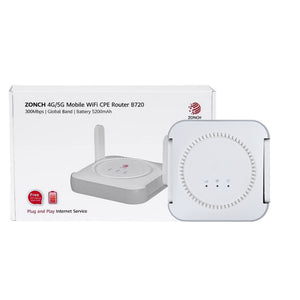 ZONCH B720 4G And 5G Mobile WiFi CPE Router White