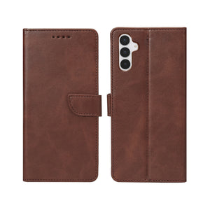 Rixus Bookcase For Samsung Galaxy S25 FE Brown