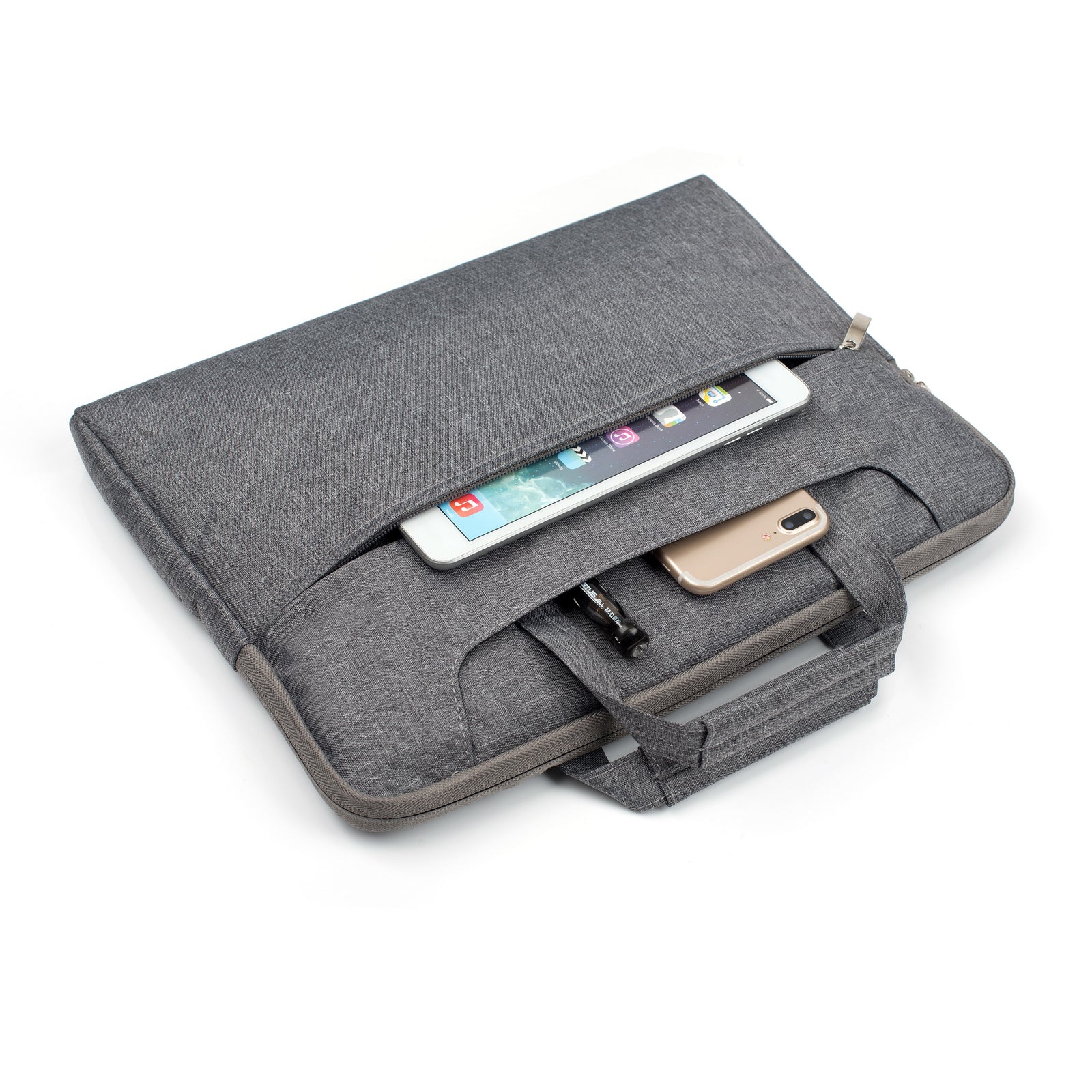 Laptop Sleeve Bag With Shoulder Strap 15, 16.2 inch Grey