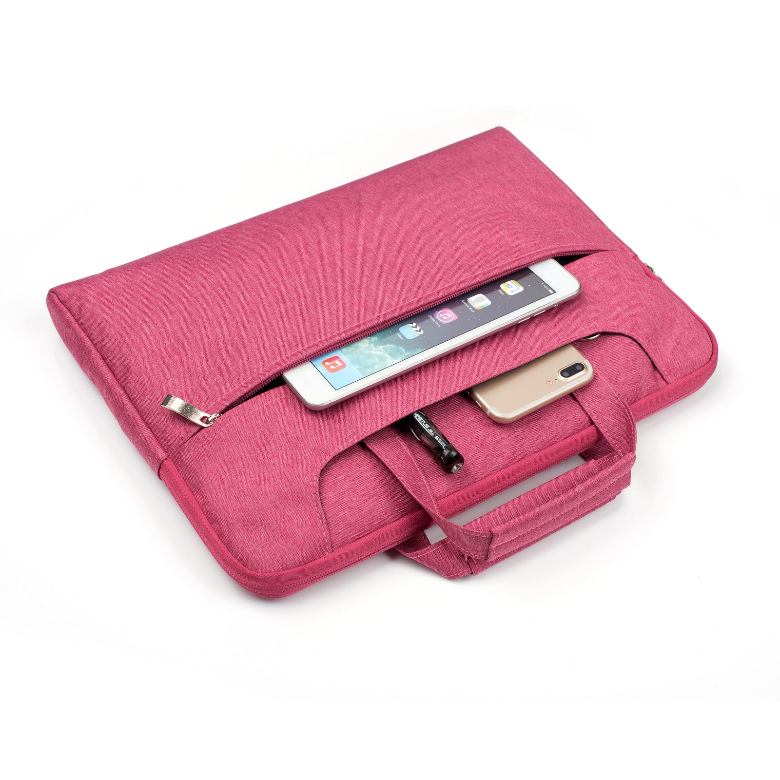 Laptop Sleeve Bag With Shoulder Strap 11, 12 inch Rose