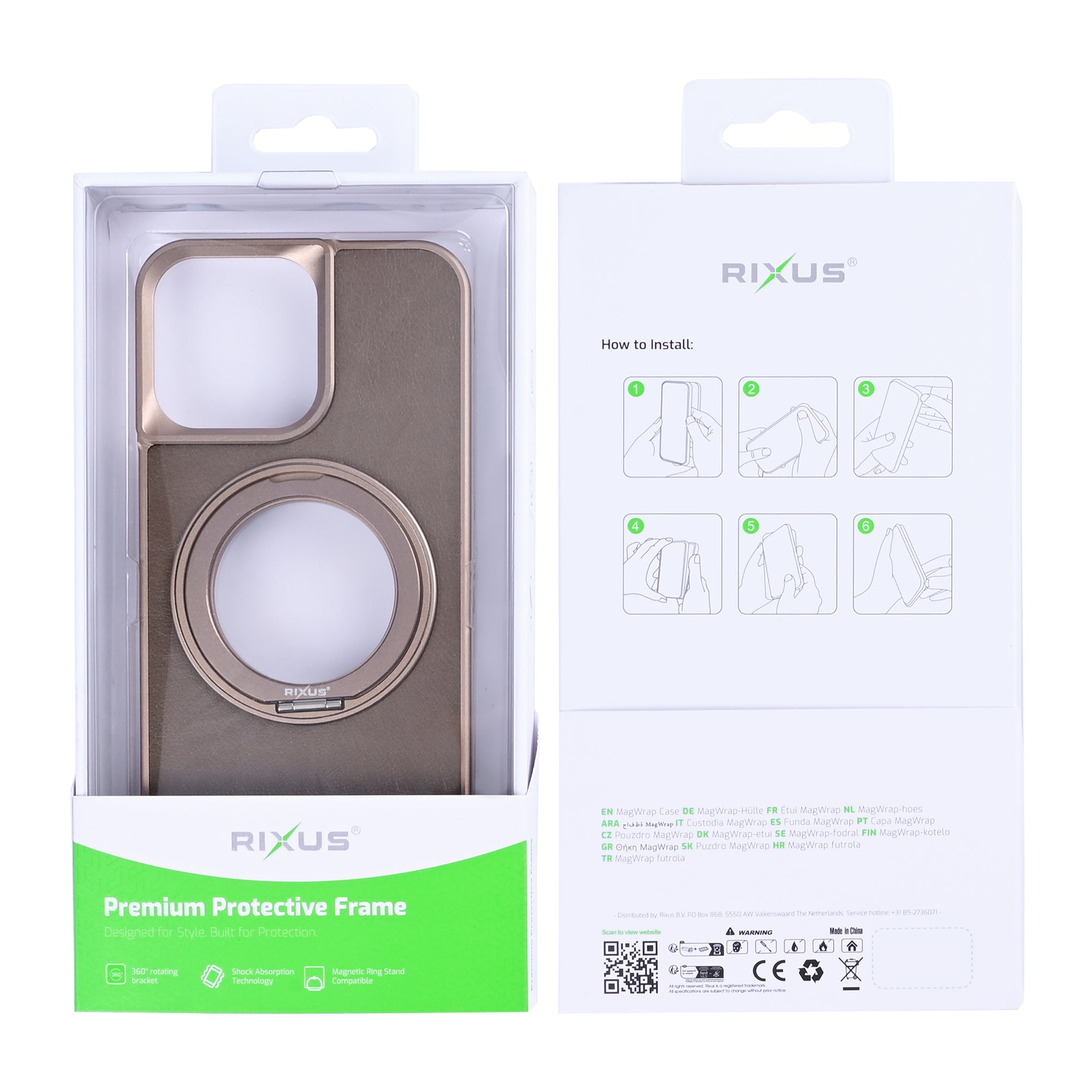 Rixus MagWrap Case For Apple iPhone 16 Pro Max Desert Gold