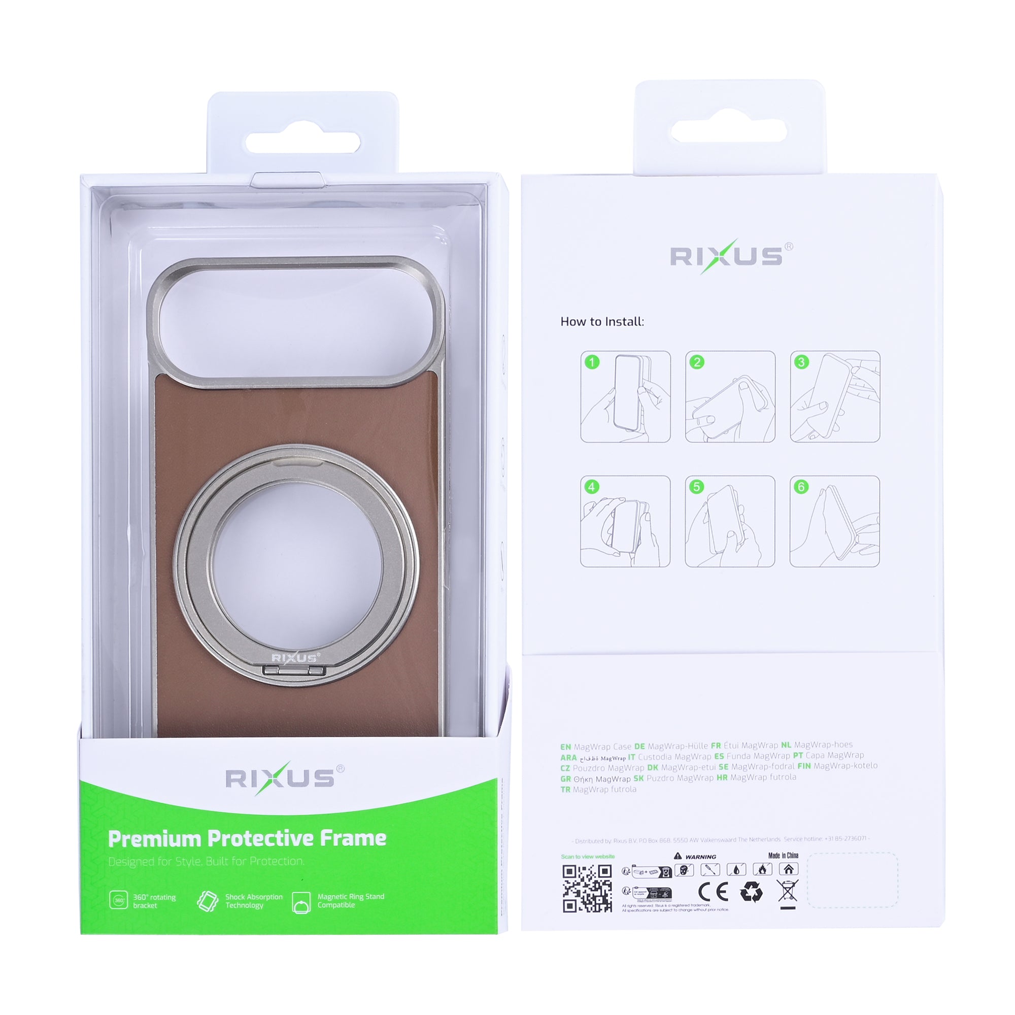 Rixus MagWrap Case For Apple iPhone 17 Air Brown