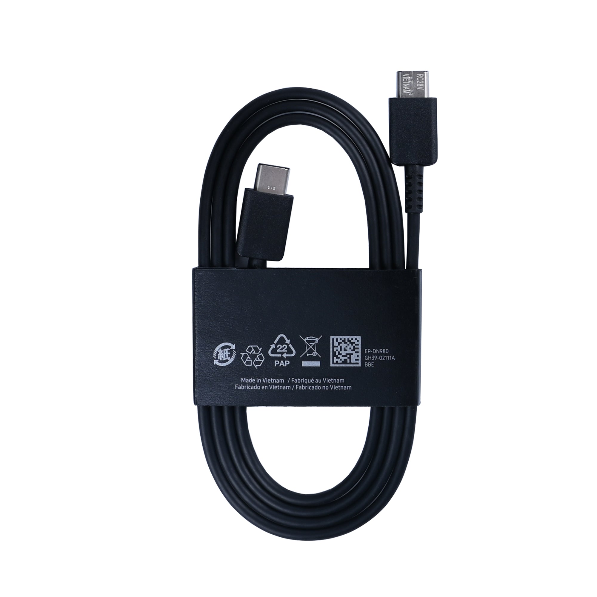 Data Cable USB-C To USB-C 100CM Black Retail Box