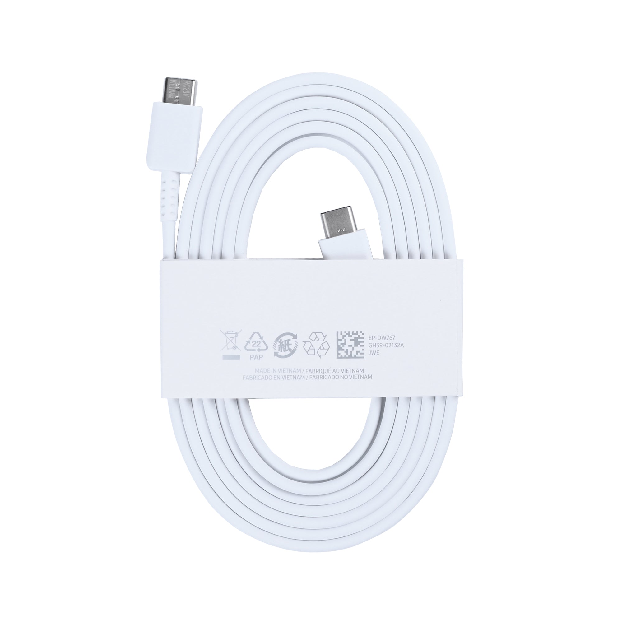 Data Cable USB-C To USB-C 180CM White Retail Box