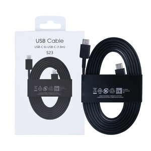 Data Cable USB-C To USB-C 180CM Black Retail Box