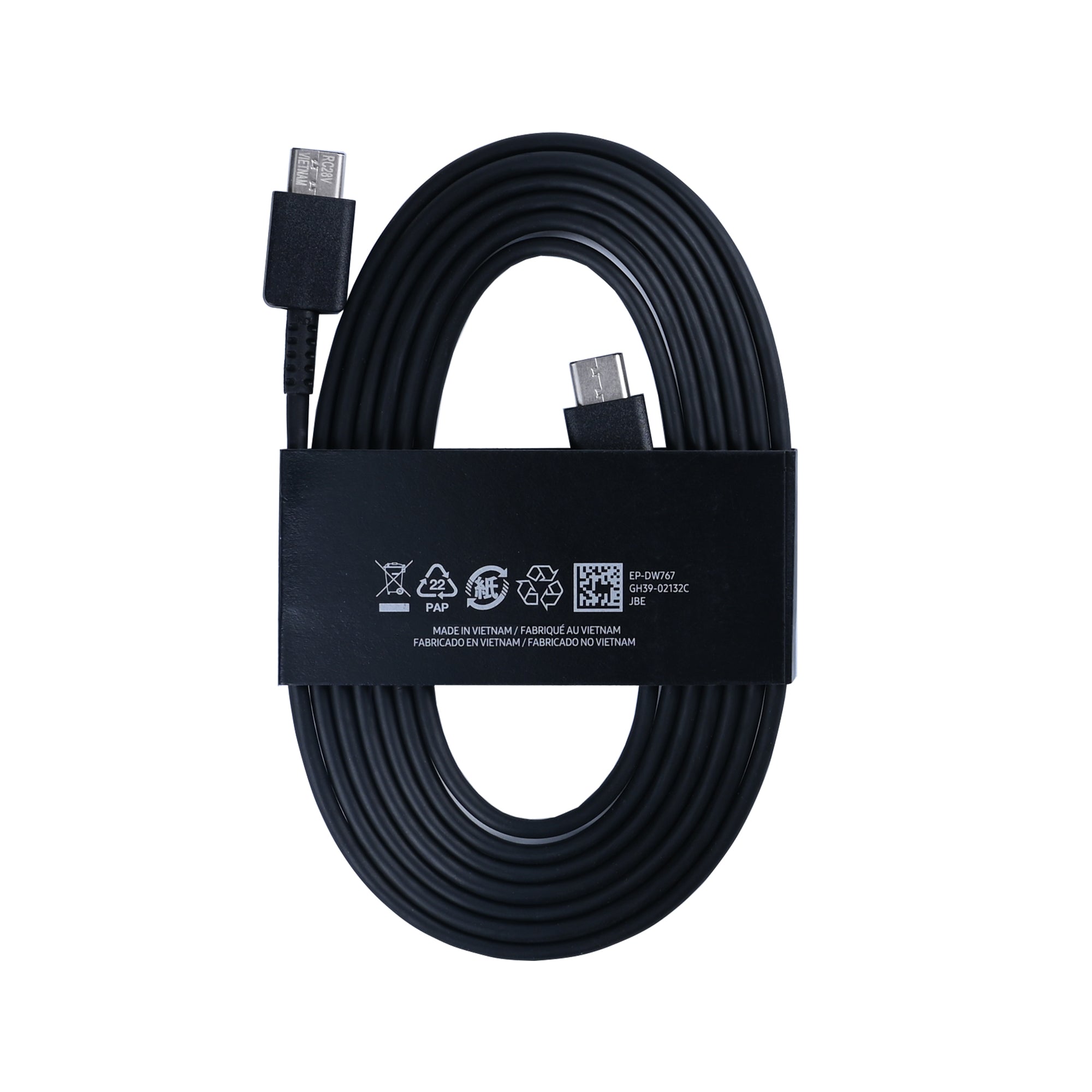 Data Cable USB-C To USB-C 180CM Black Retail Box