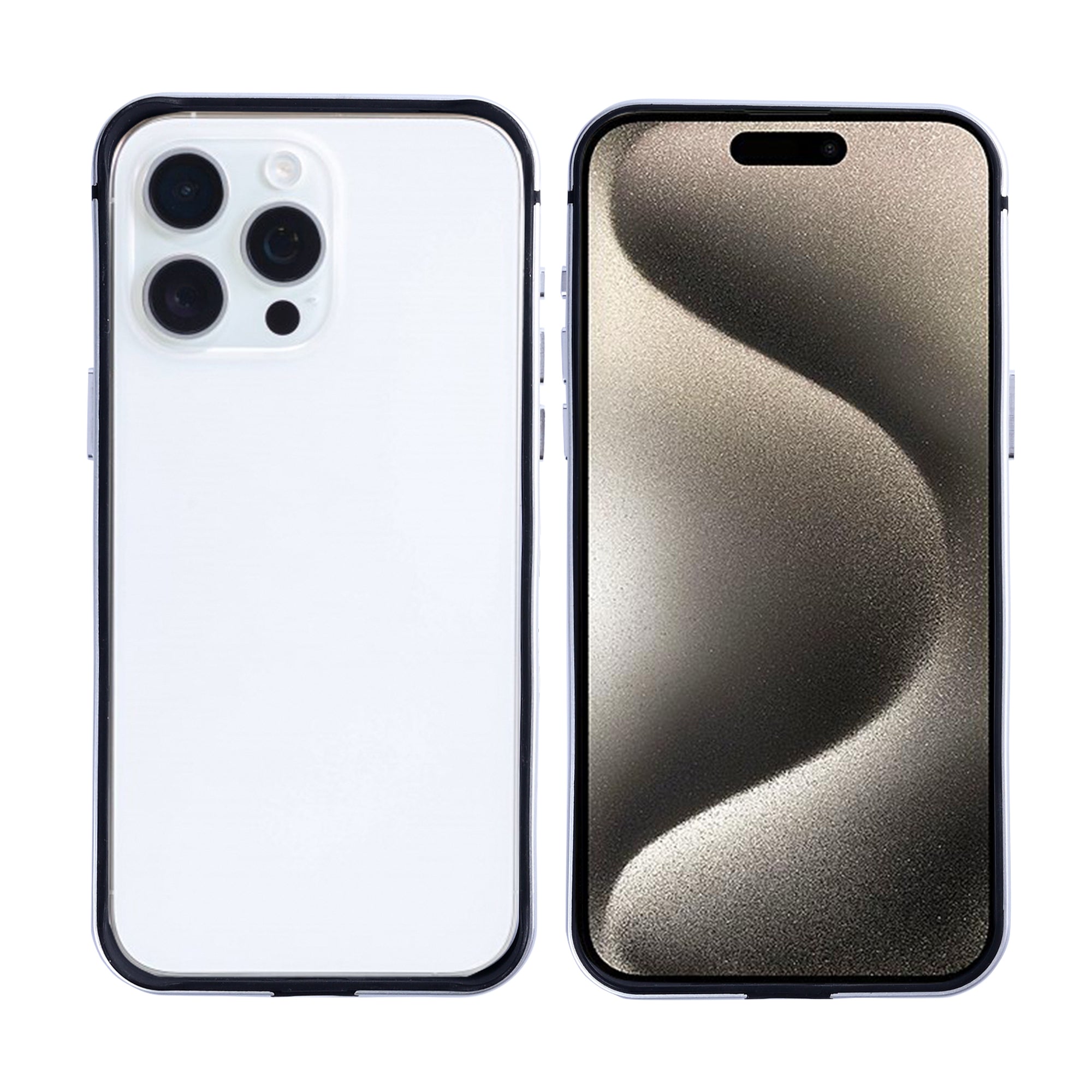 Rixus Crash Guard Case For Apple iPhone 15 Pro White Titanium