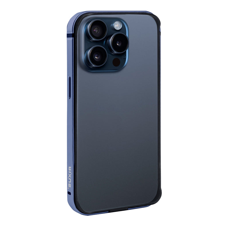 Rixus Crash Guard Case For Apple iPhone 15 Pro Blue Titanium