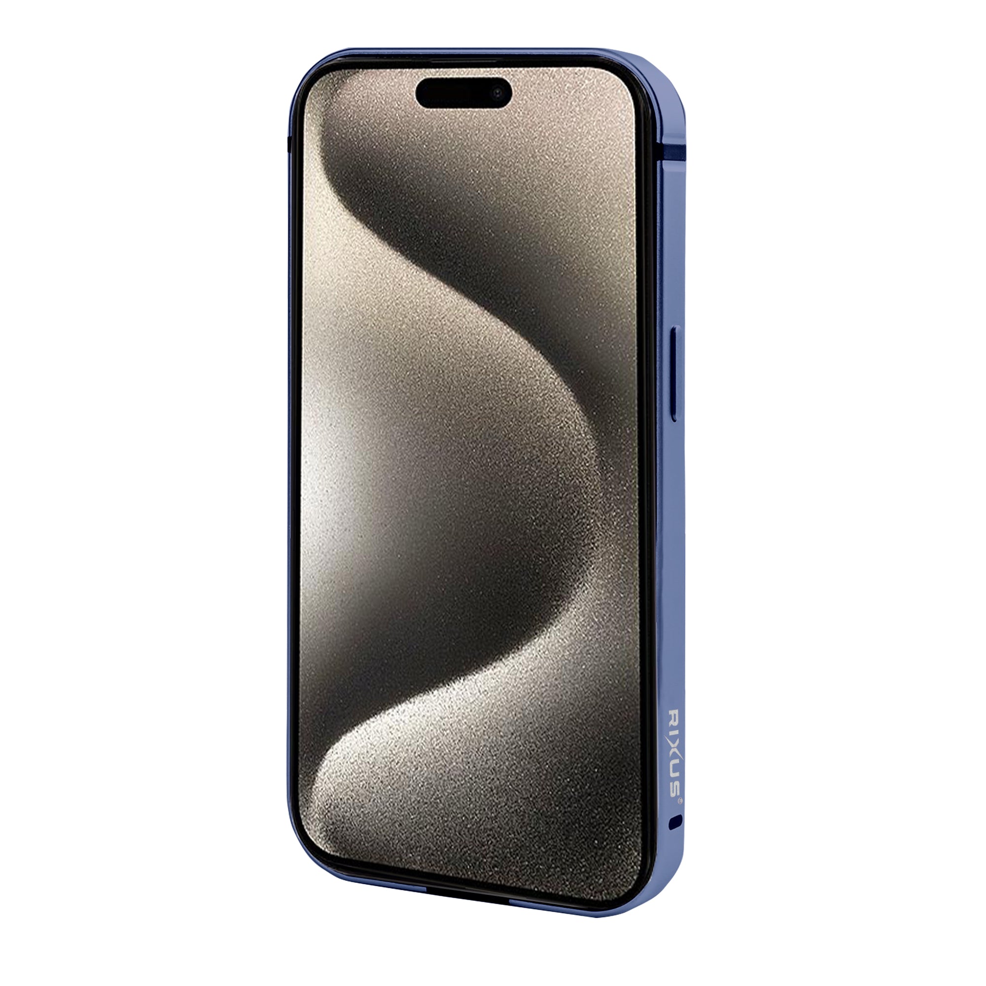 Rixus Crash Guard Case For Apple iPhone 15 Pro Blue Titanium