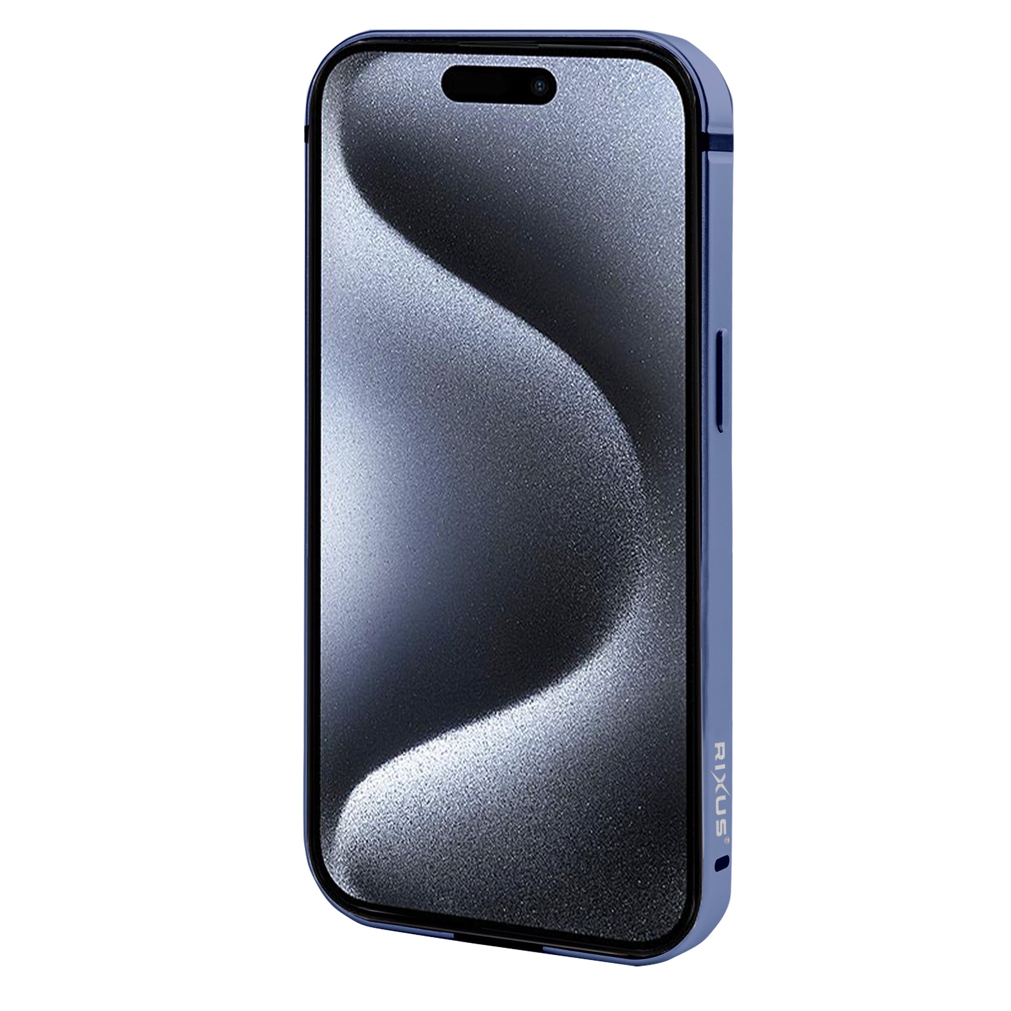 Rixus Crash Guard Case For Apple iPhone 15 Pro Max Blue Titanium