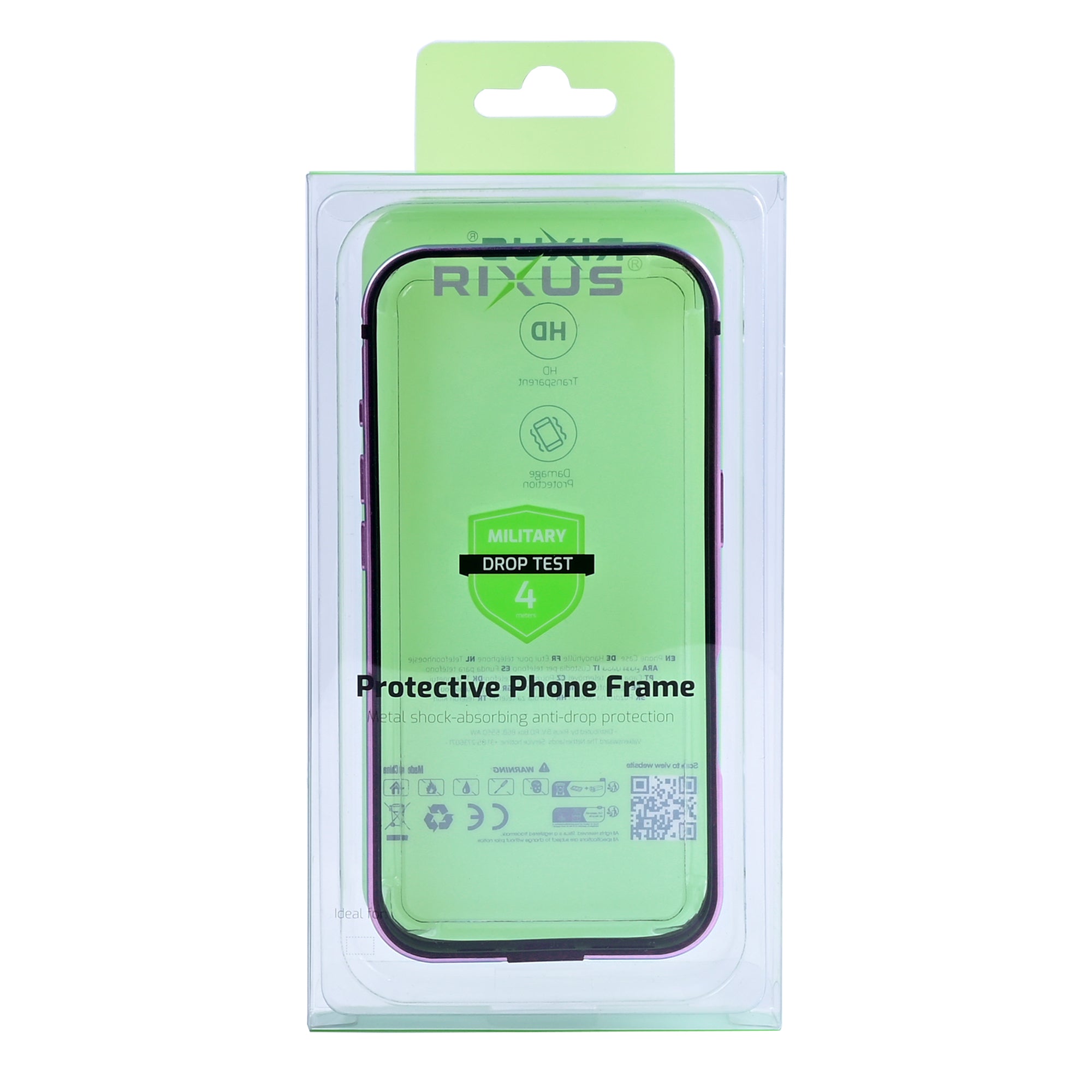 Rixus Crash Guard Case For Apple iPhone 16 Plus Pink