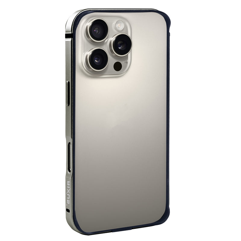 Rixus Crash Guard Case For Apple iPhone 16 Pro Max Natural Titanium