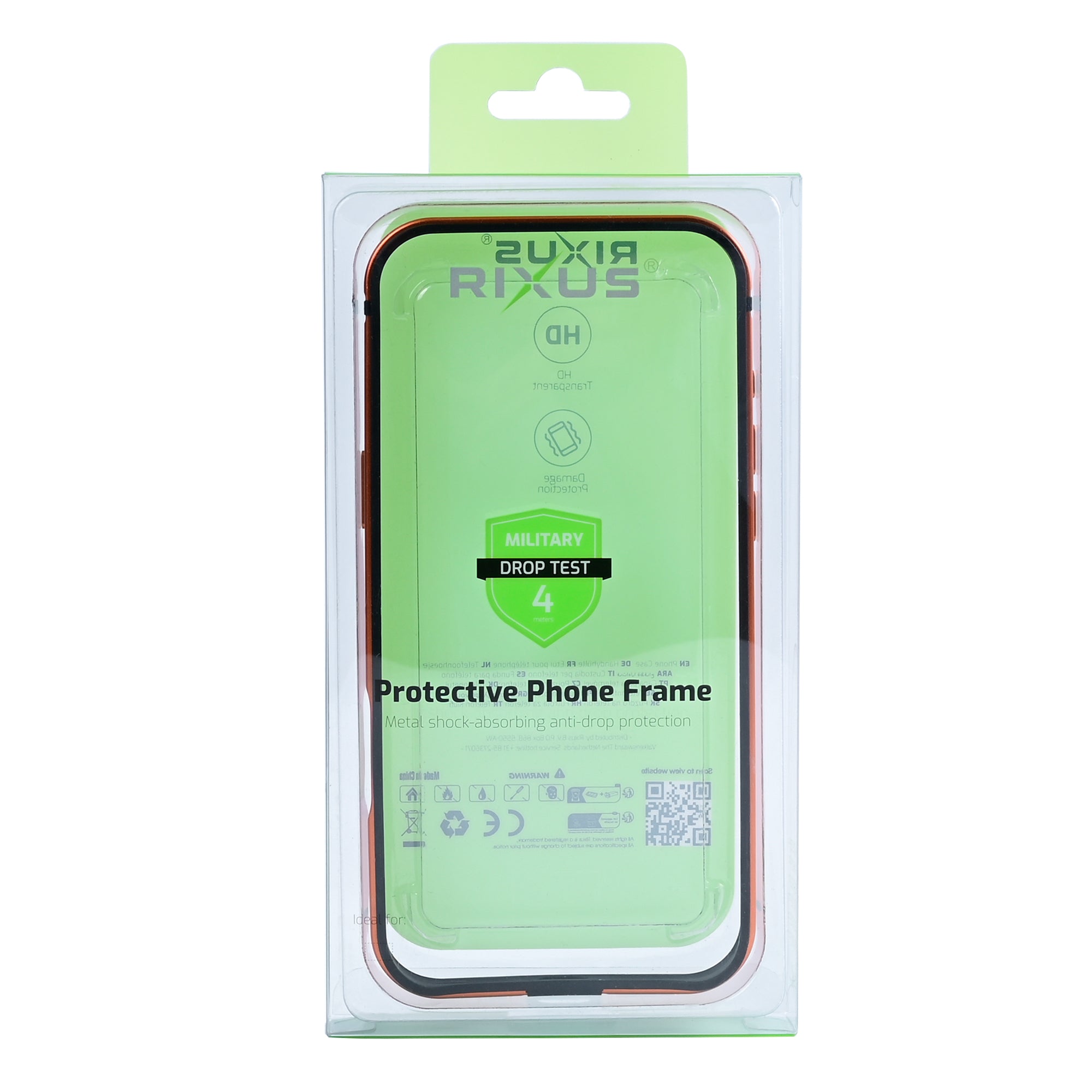 Rixus Crash Guard Case For Apple iPhone 17 Pro Max Orange