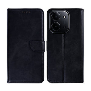 Rixus Bookcase For Xiaomi Redmi 15C Black