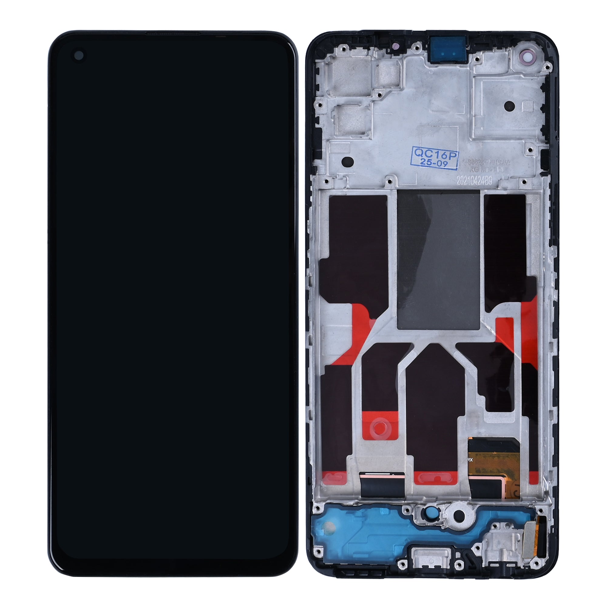 Realme GT Master Display And Digitizer With Frame Black OEM