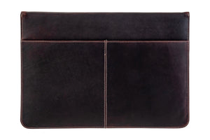 BLUCACTUS OF1001BR Leather Laptop Folder 14 inch Matte Brown