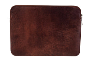 BLUCACTUS LS1003BR Leather Laptop Sleeve 14 inch Brown