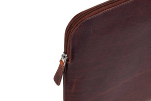 BLUCACTUS LS1003BR Leather Laptop Sleeve 14 inch Brown
