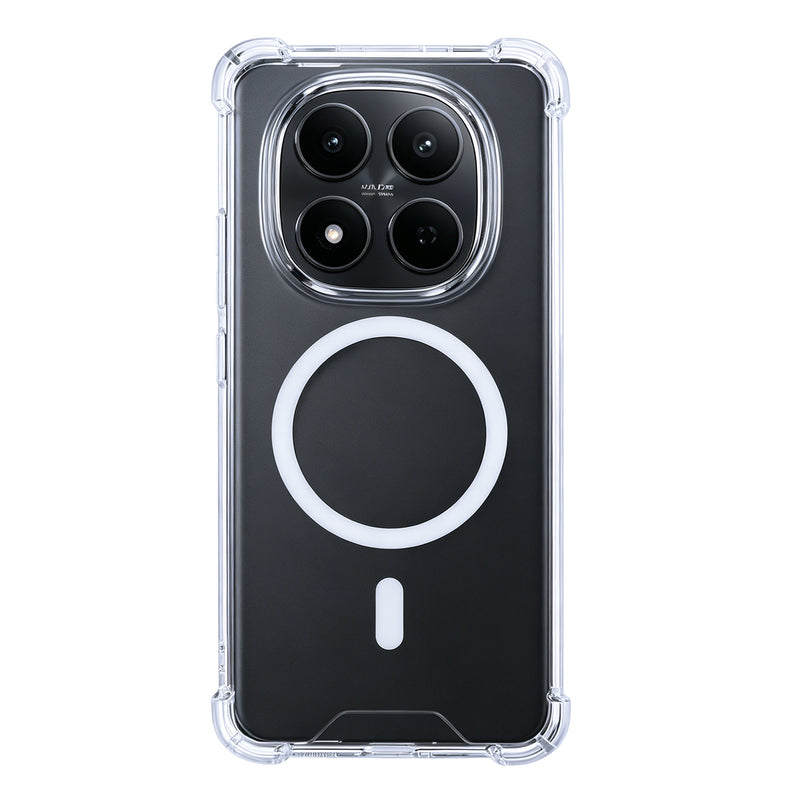 Rixus Anti-Burst Case With MagSafe Compatible For Xiaomi Redmi Note 15 Pro 5G Transparent
