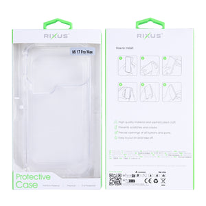 Rixus Anti-Burst Case For Xiaomi 17 Pro Max Transparent