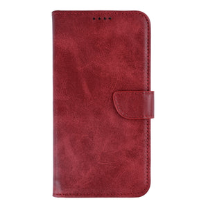 Rixus Bookcase For Xiaomi 17 Dark Red