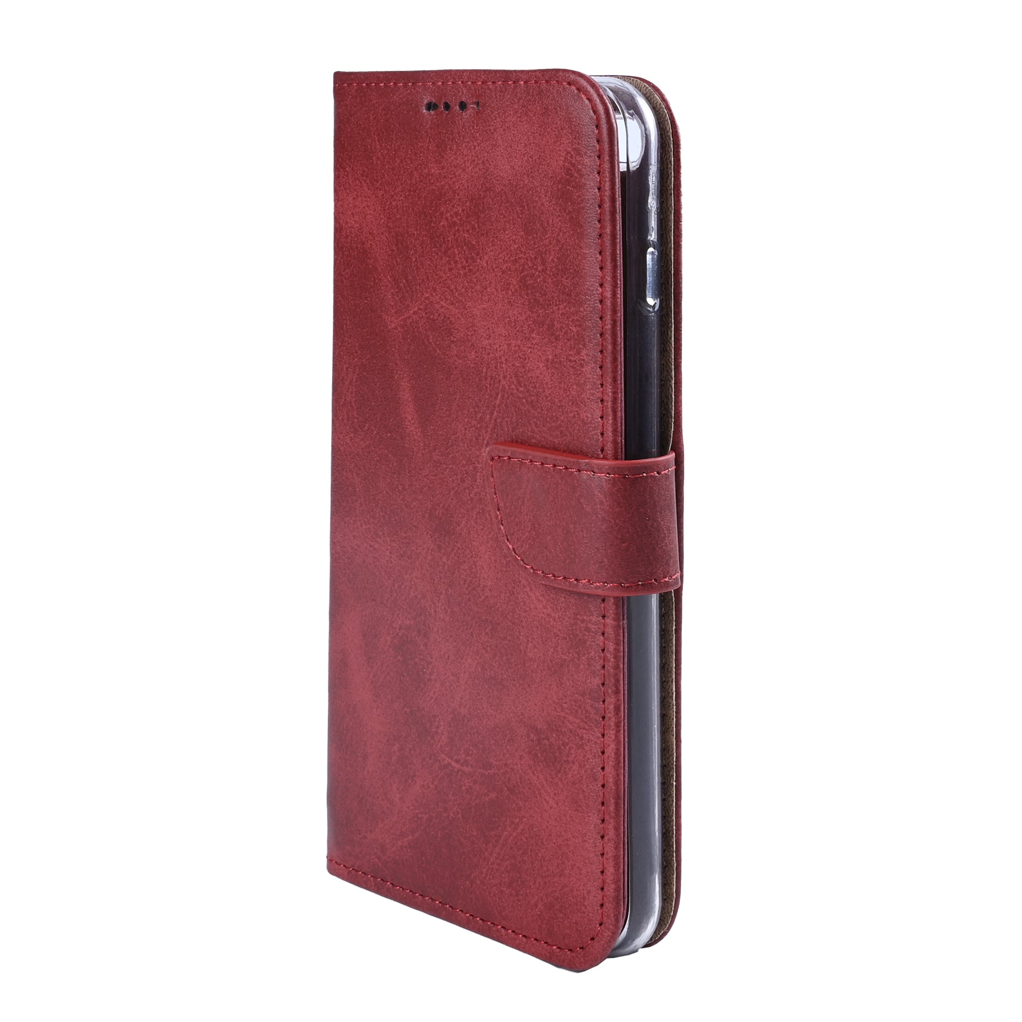 Rixus Bookcase For Xiaomi 17 Dark Red