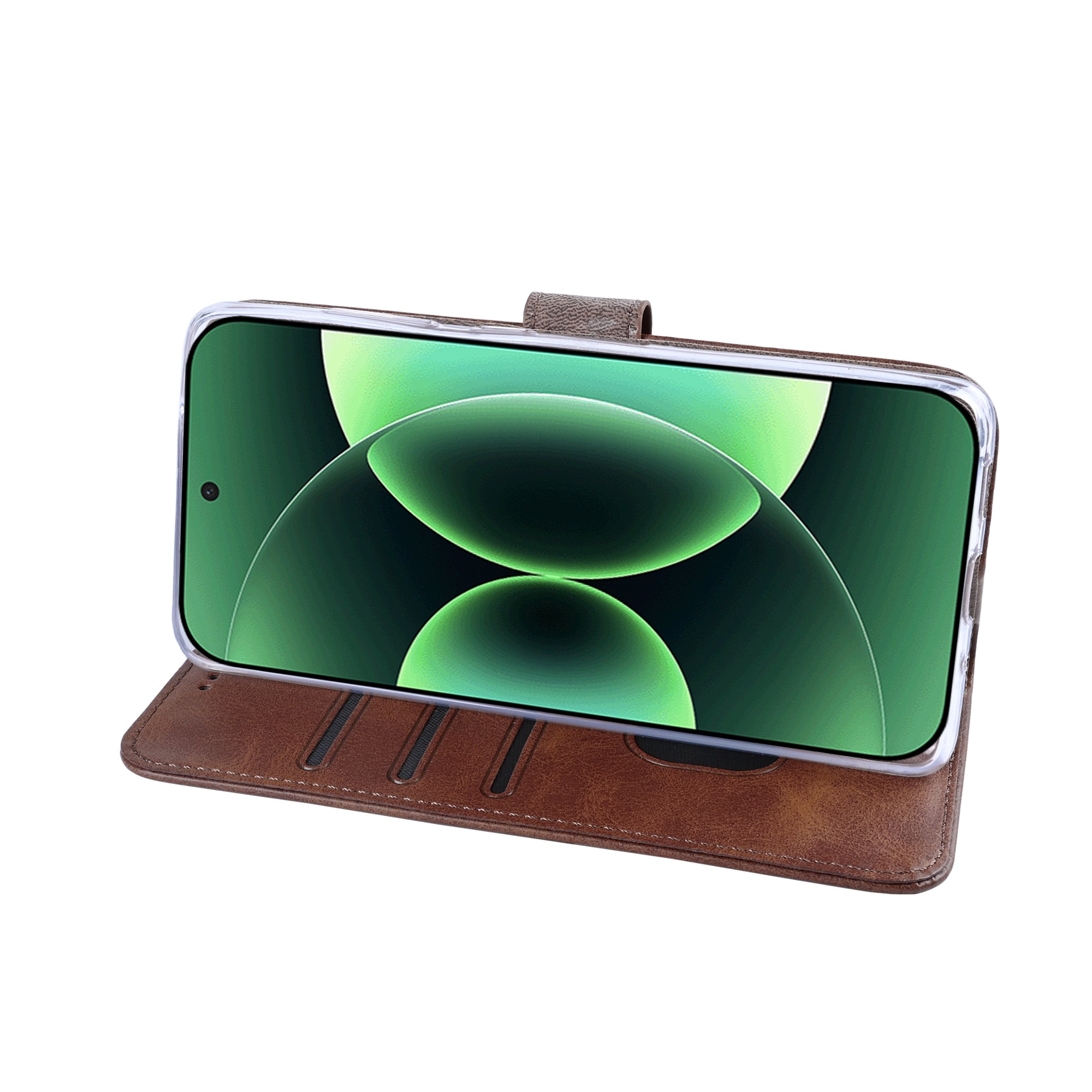 Rixus Bookcase For Xiaomi 17 Pro Brown