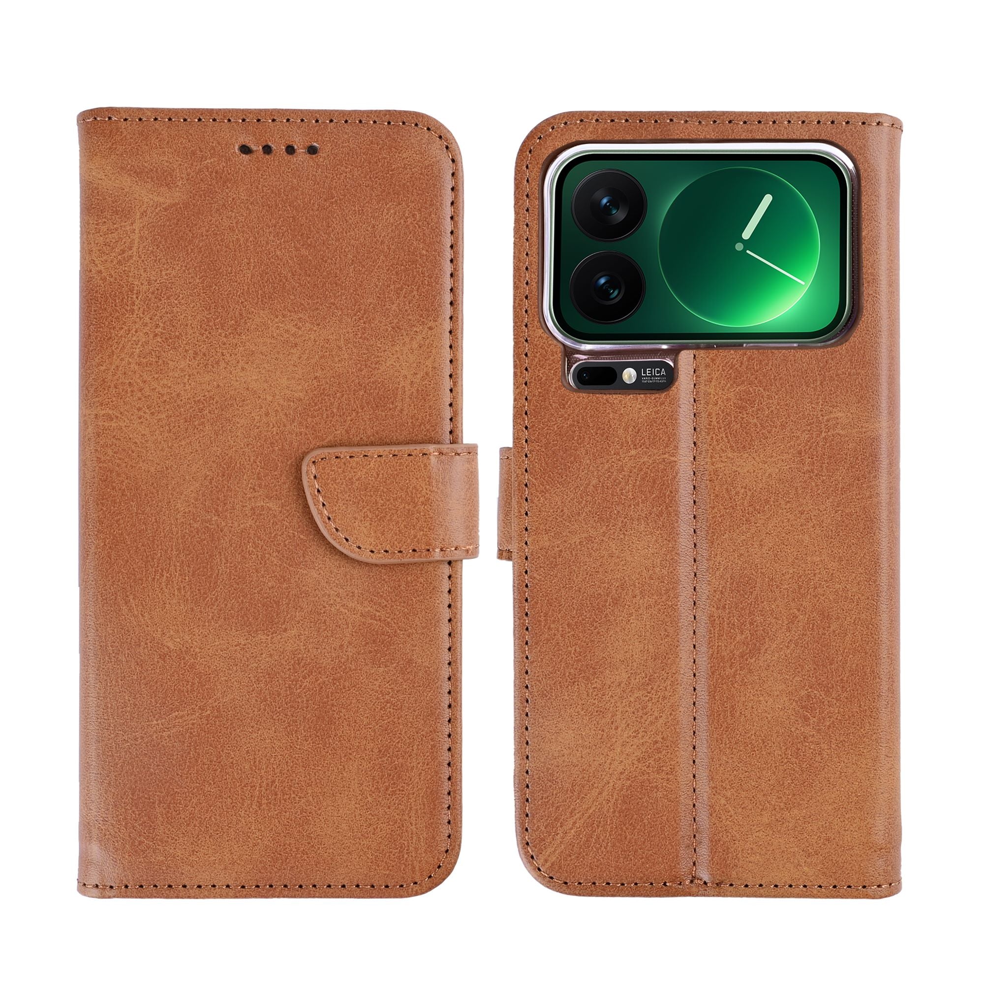 Rixus Bookcase For Xiaomi 17 Pro Light Brown