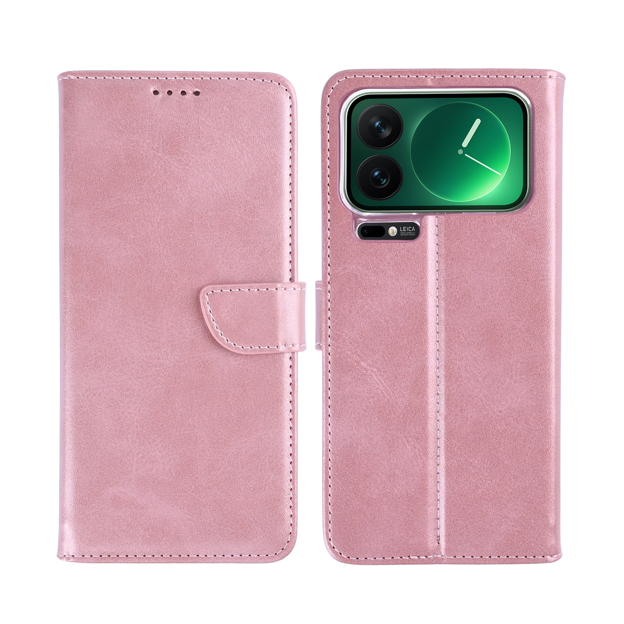 Rixus Bookcase For Xiaomi 17 Pro Pink