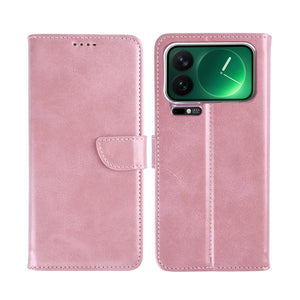 Rixus Bookcase For Xiaomi 17 Pro Pink