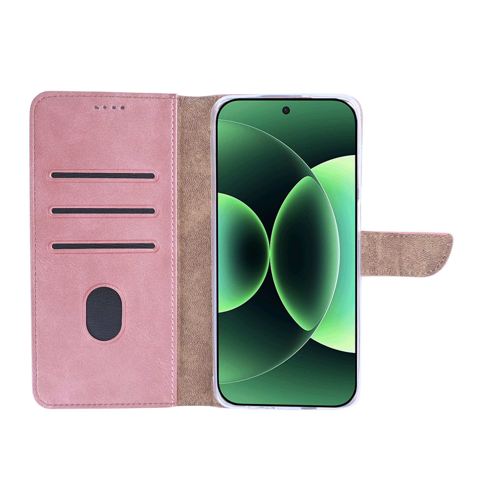 Rixus Bookcase For Xiaomi 17 Pro Pink
