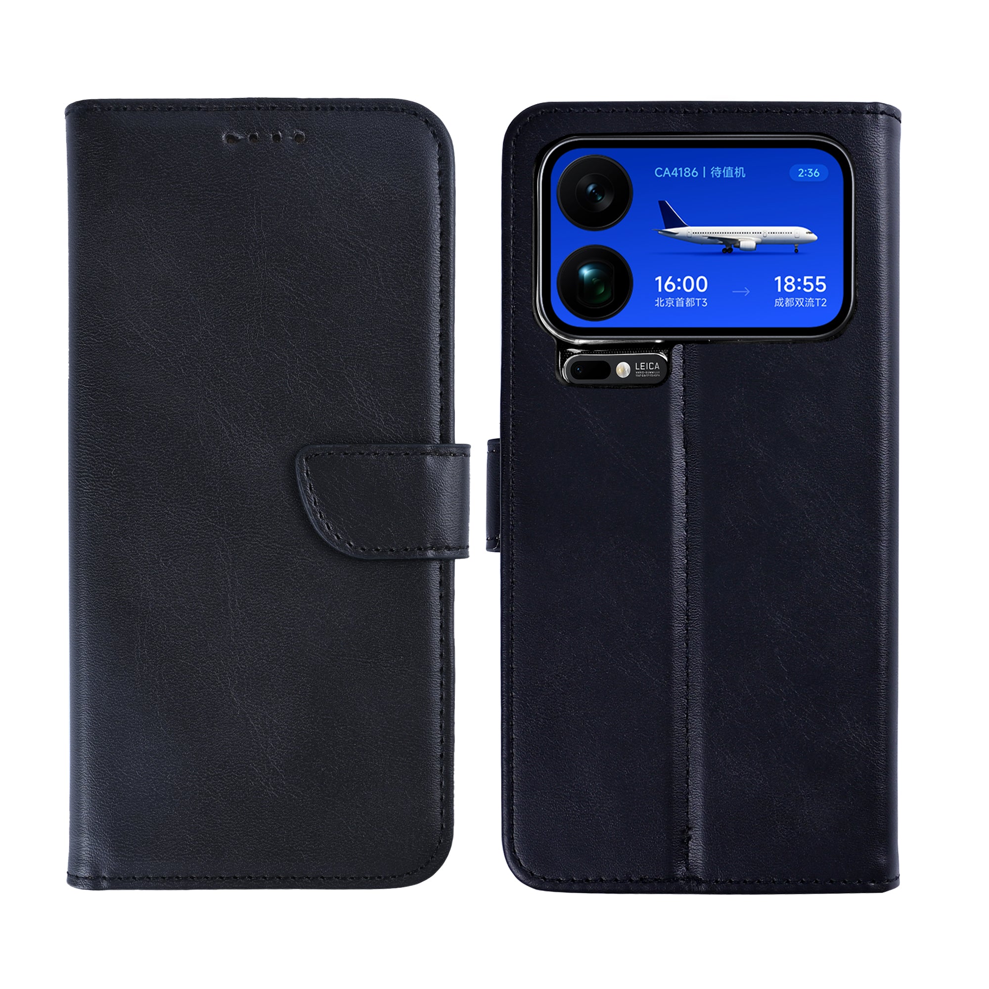 Rixus Bookcase For Xiaomi 17 Pro Max Black