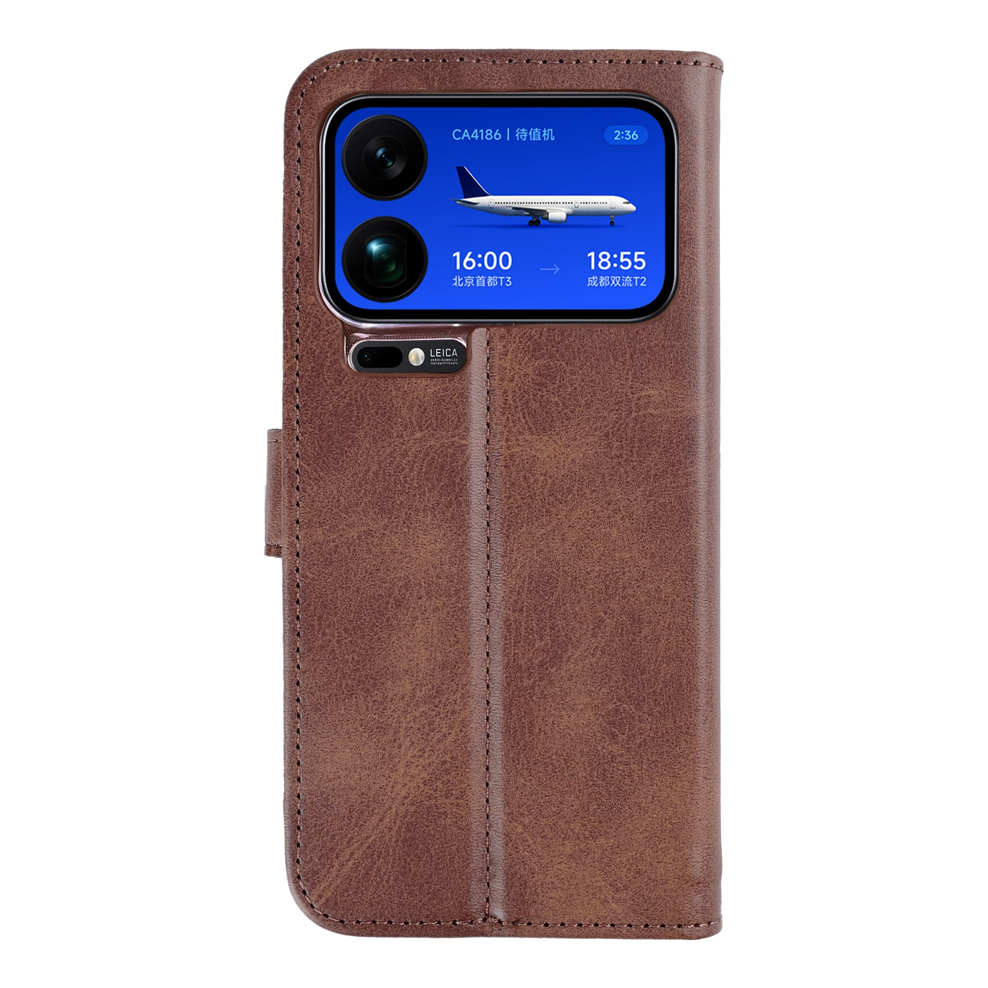 Rixus Bookcase For Xiaomi 17 Pro Max Brown