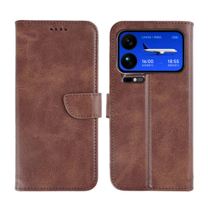 Rixus Bookcase For Xiaomi 17 Pro Max Brown