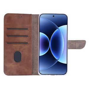 Rixus Bookcase For Xiaomi 17 Pro Max Brown