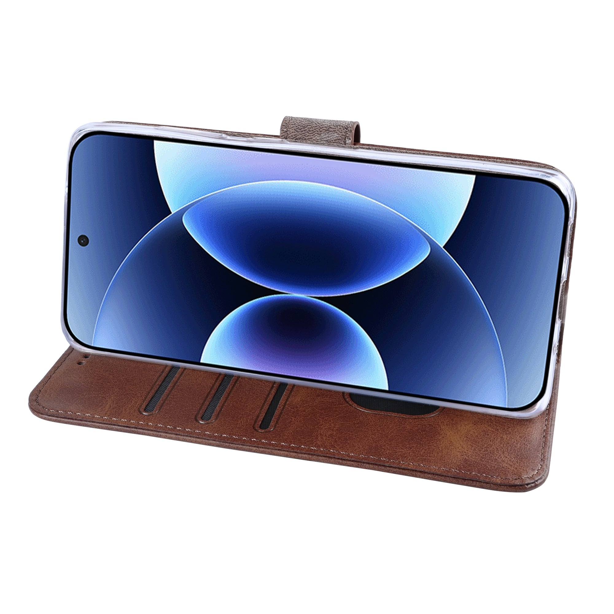 Rixus Bookcase For Xiaomi 17 Pro Max Brown
