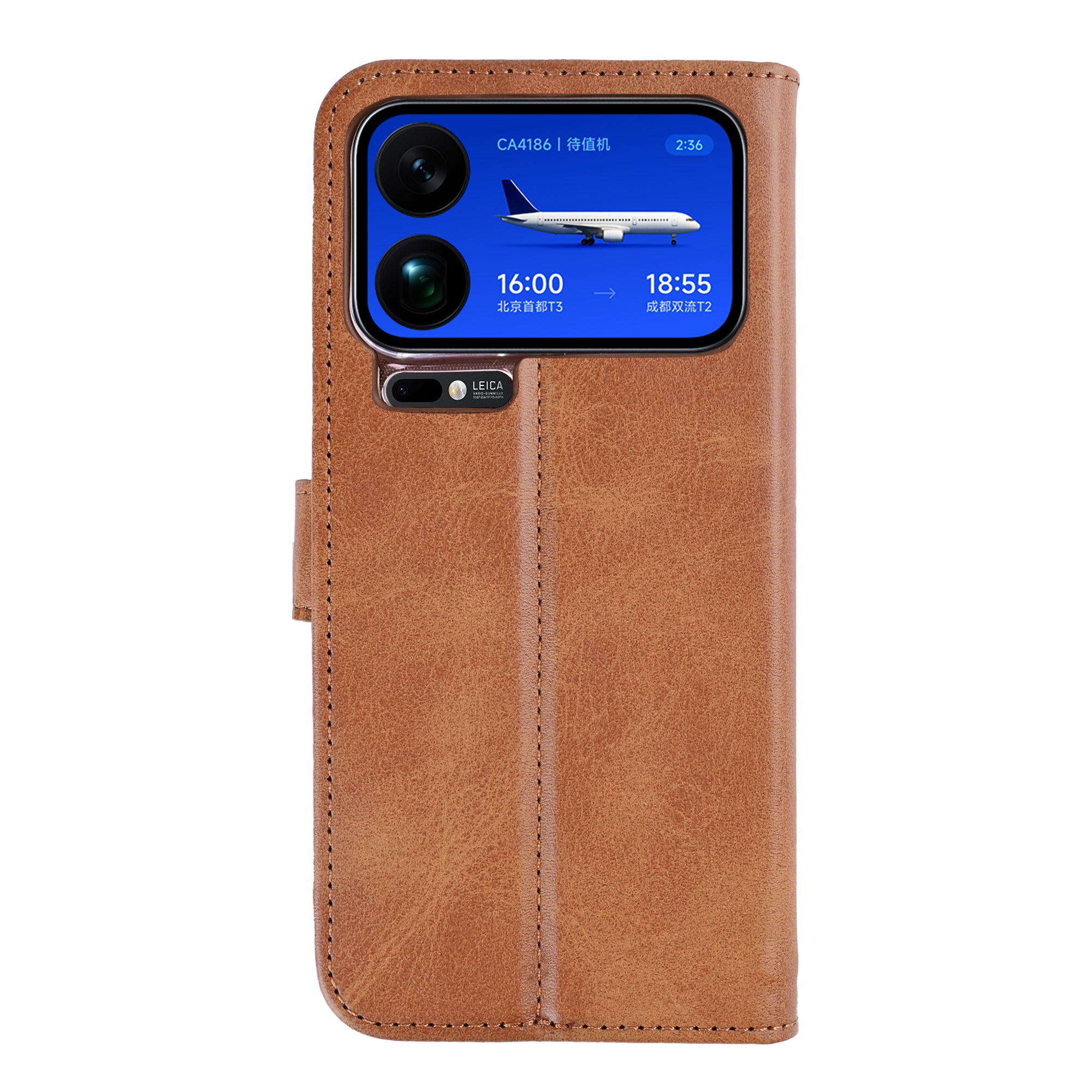 Rixus Bookcase For Xiaomi 17 Pro Max Light Brown