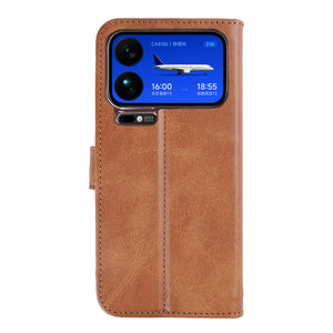 Rixus Bookcase For Xiaomi 17 Pro Max Light Brown