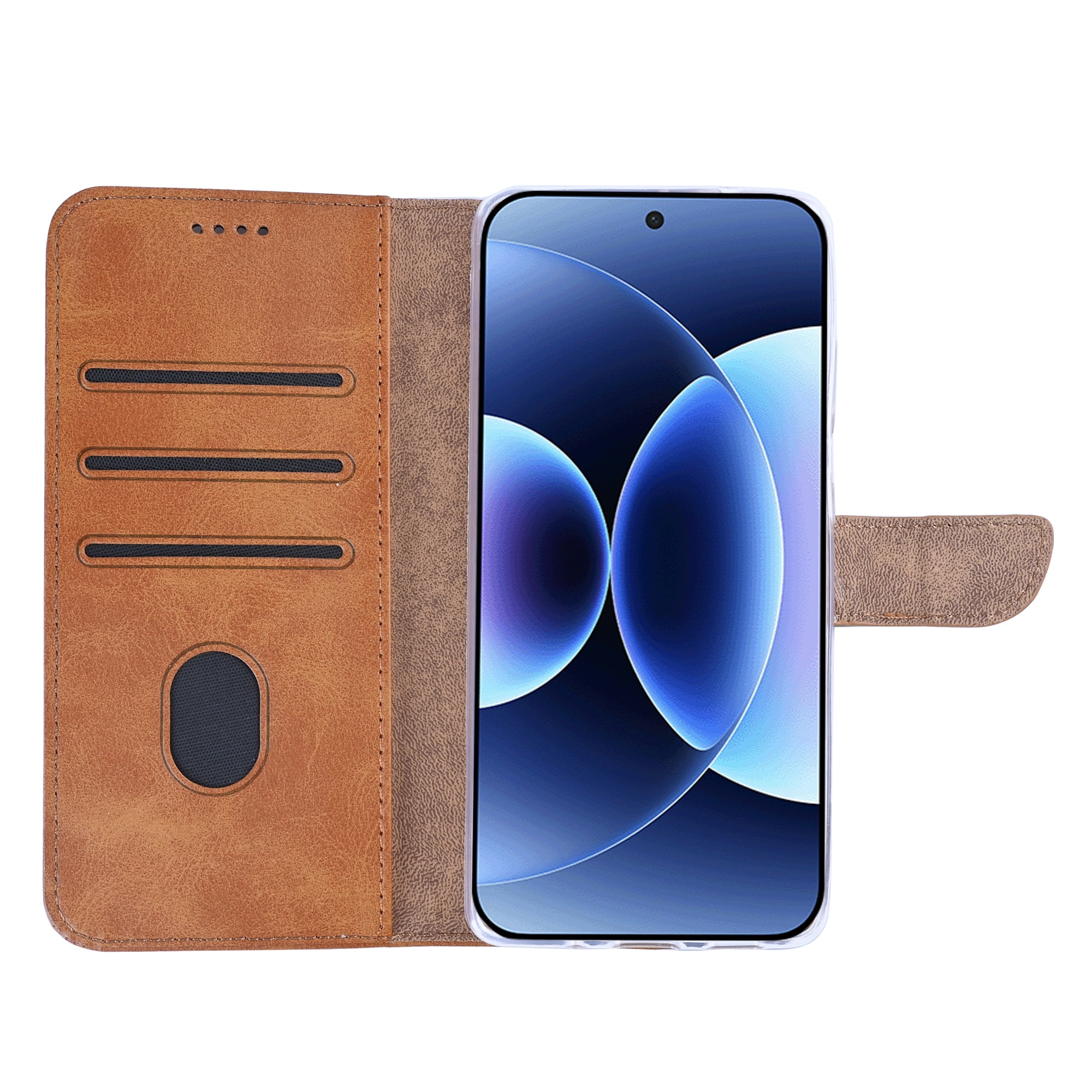 Rixus Bookcase For Xiaomi 17 Pro Max Light Brown