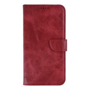 Rixus Bookcase For Xiaomi 17 Pro Max Dark Red