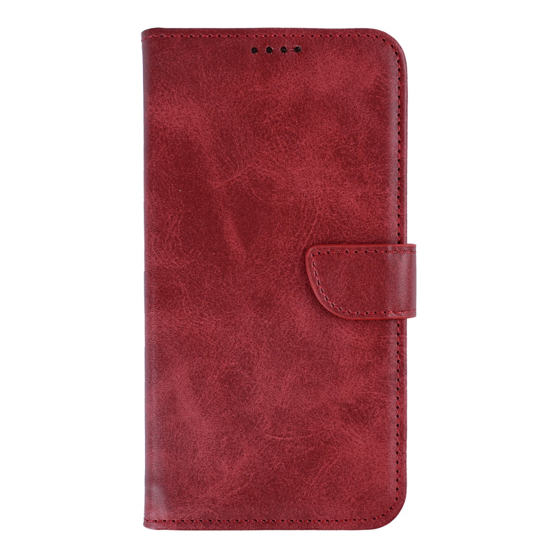 Rixus Bookcase For Xiaomi 17 Pro Max Dark Red