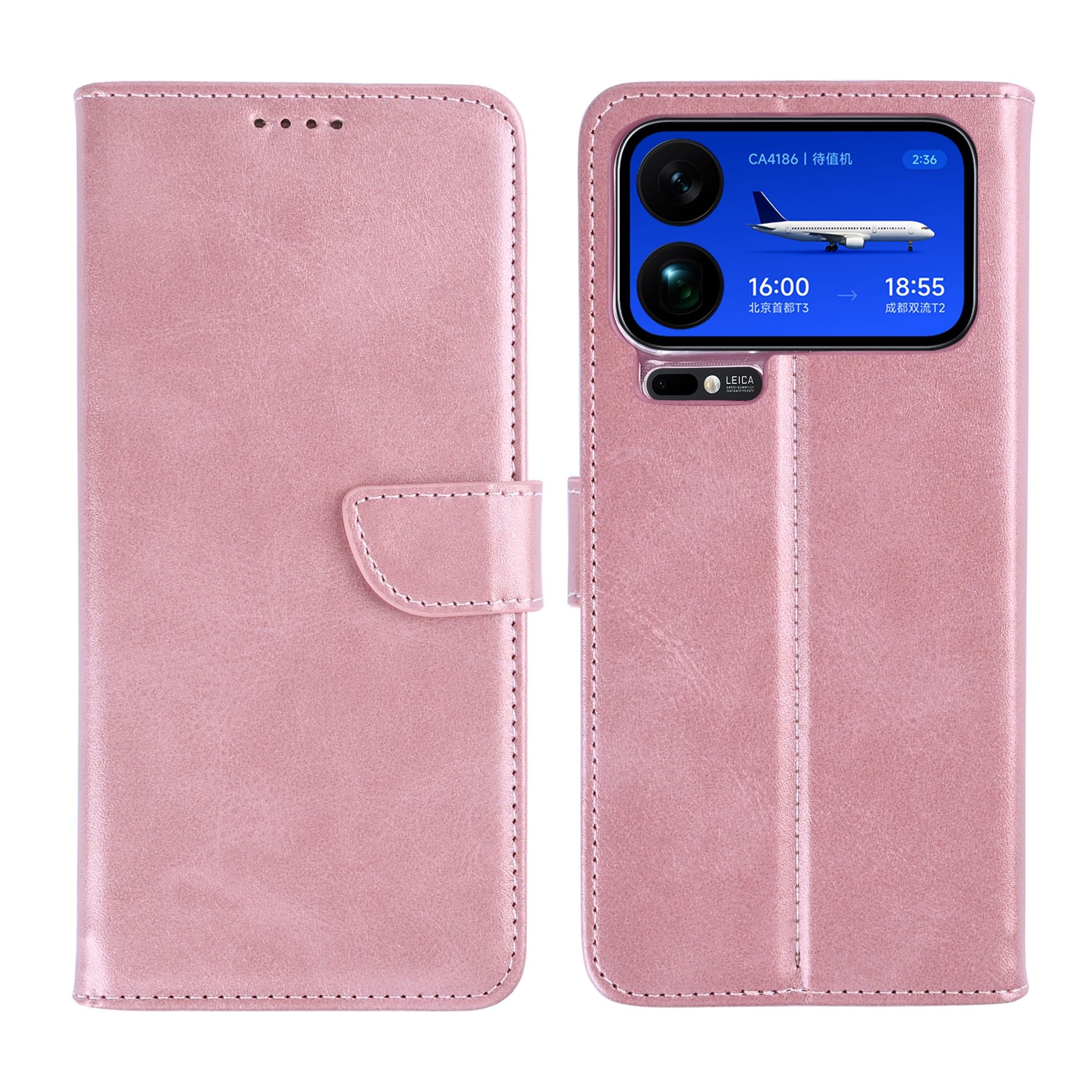 Rixus Bookcase For Xiaomi 17 Pro Max Pink