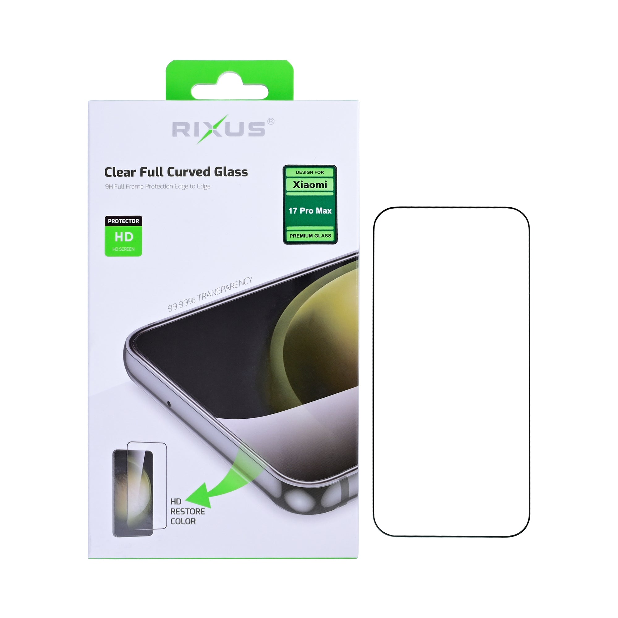 Rixus Clear HD Ultra Line Tempered Glass For Xiaomi 17 Pro Max