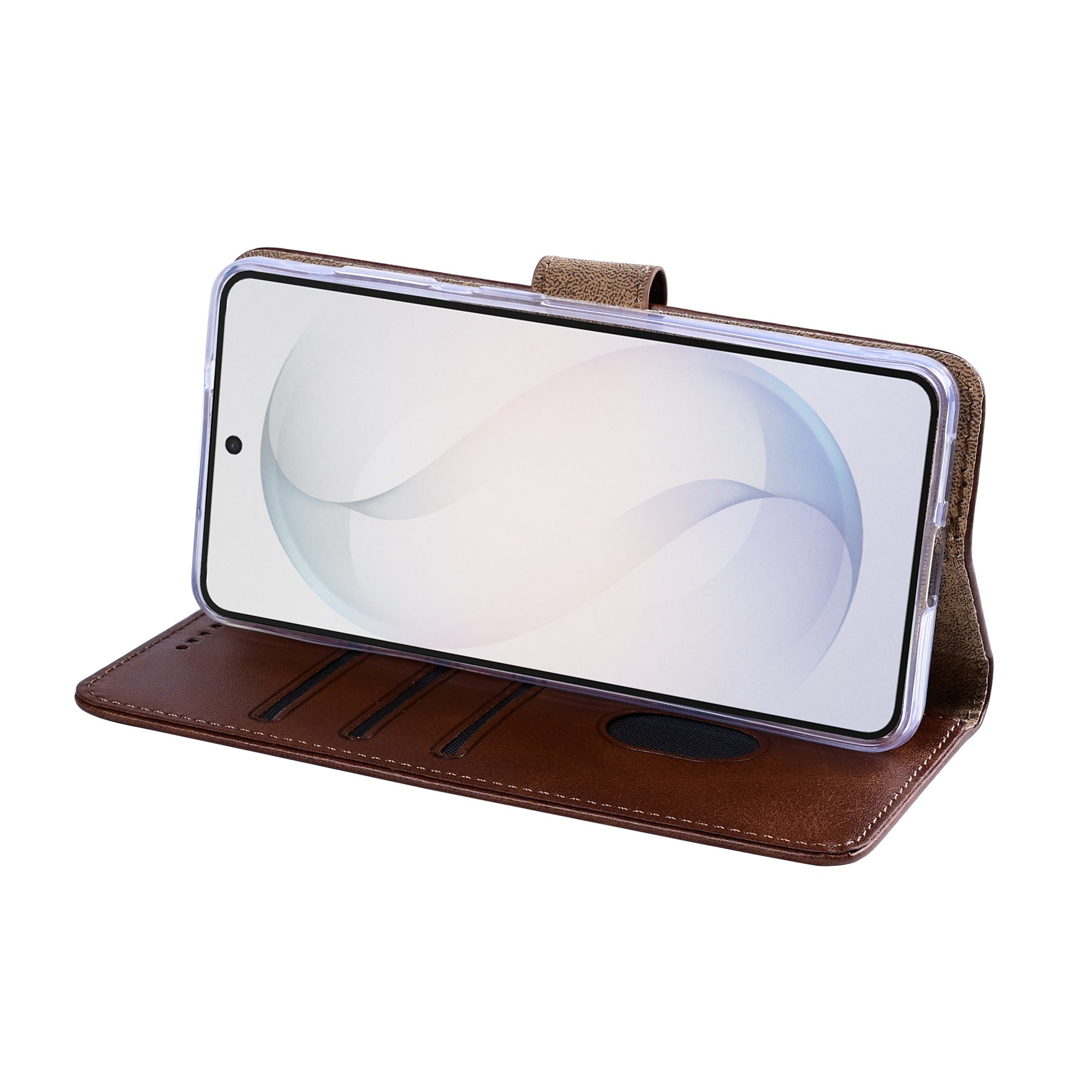 Rixus Bookcase For Samsung Galaxy S26 Brown