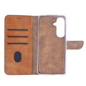 Rixus Bookcase For Samsung Galaxy S26 Light Brown