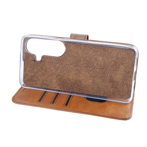 Rixus Bookcase For Samsung Galaxy S26 Light Brown