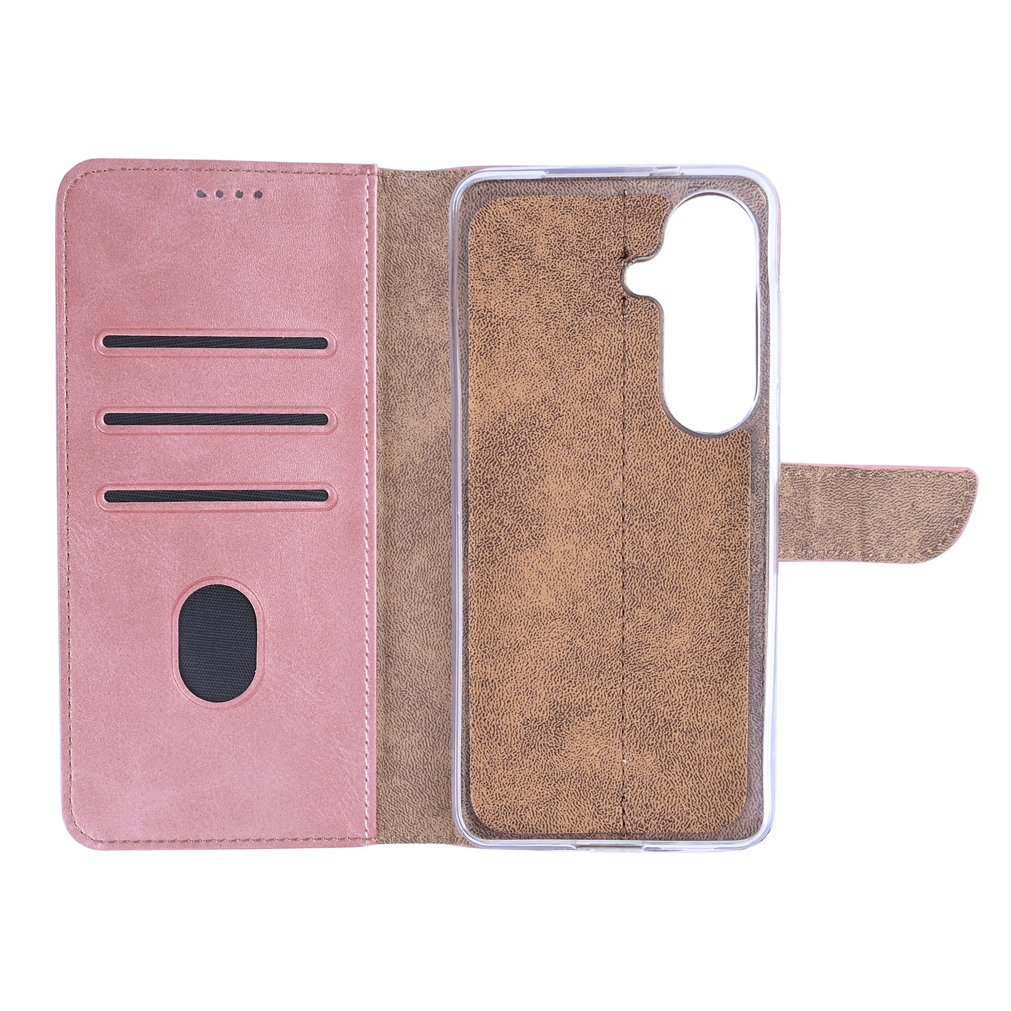 Rixus Bookcase For Samsung Galaxy S26 Pink