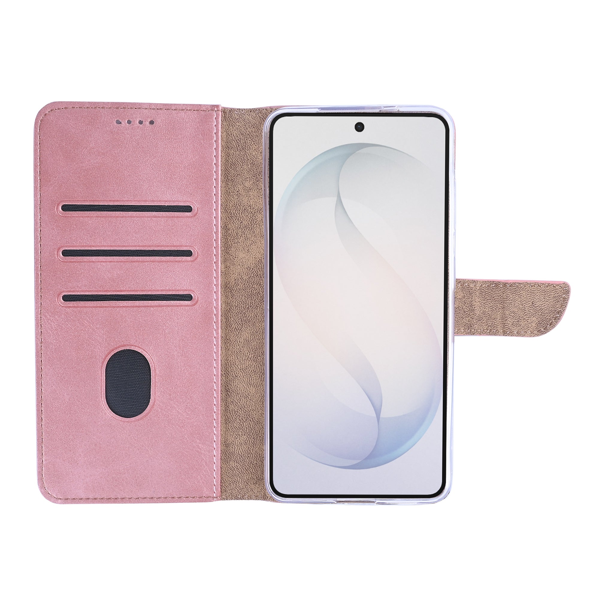 Rixus Bookcase For Samsung Galaxy S26 Pink