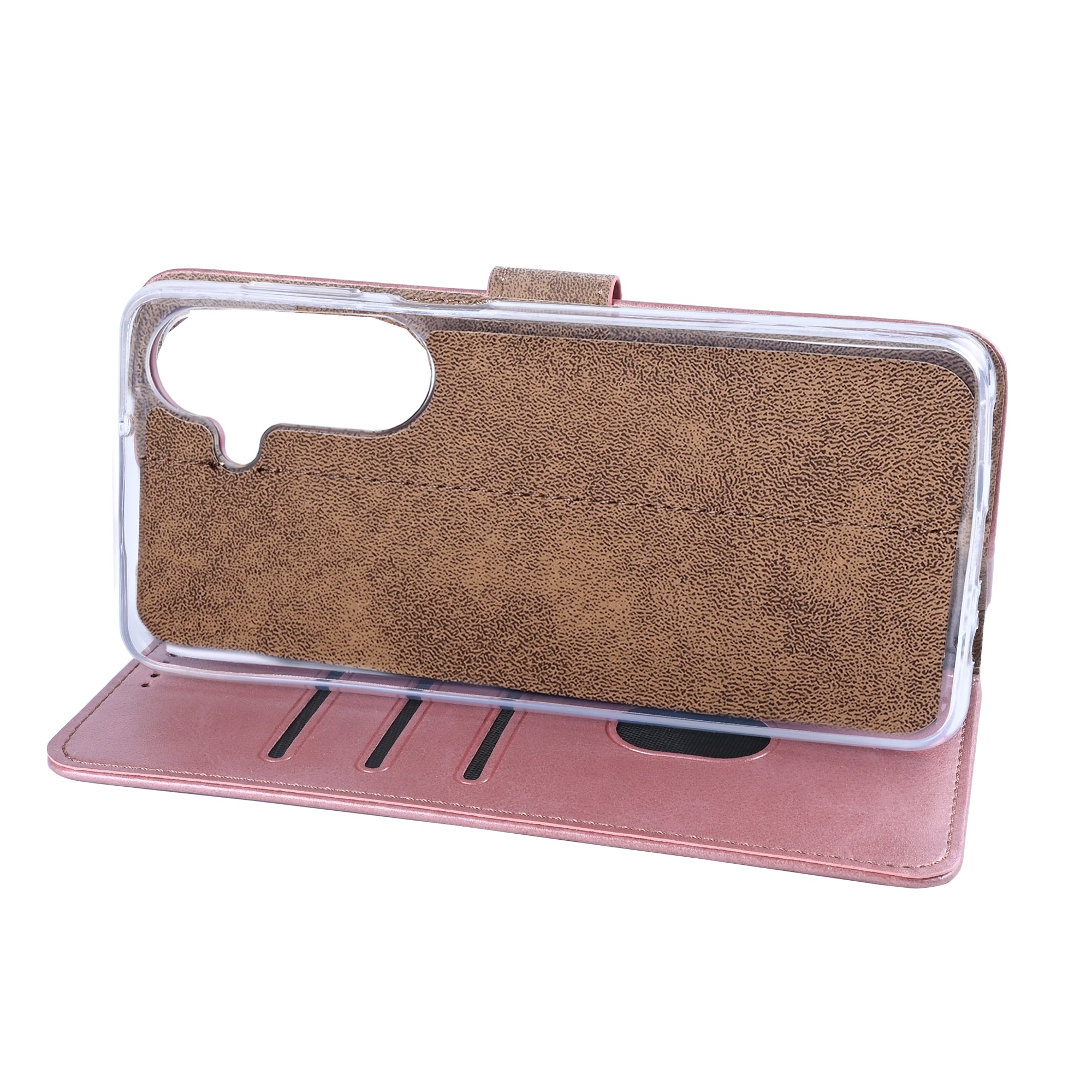 Rixus Bookcase For Samsung Galaxy S26 Pink