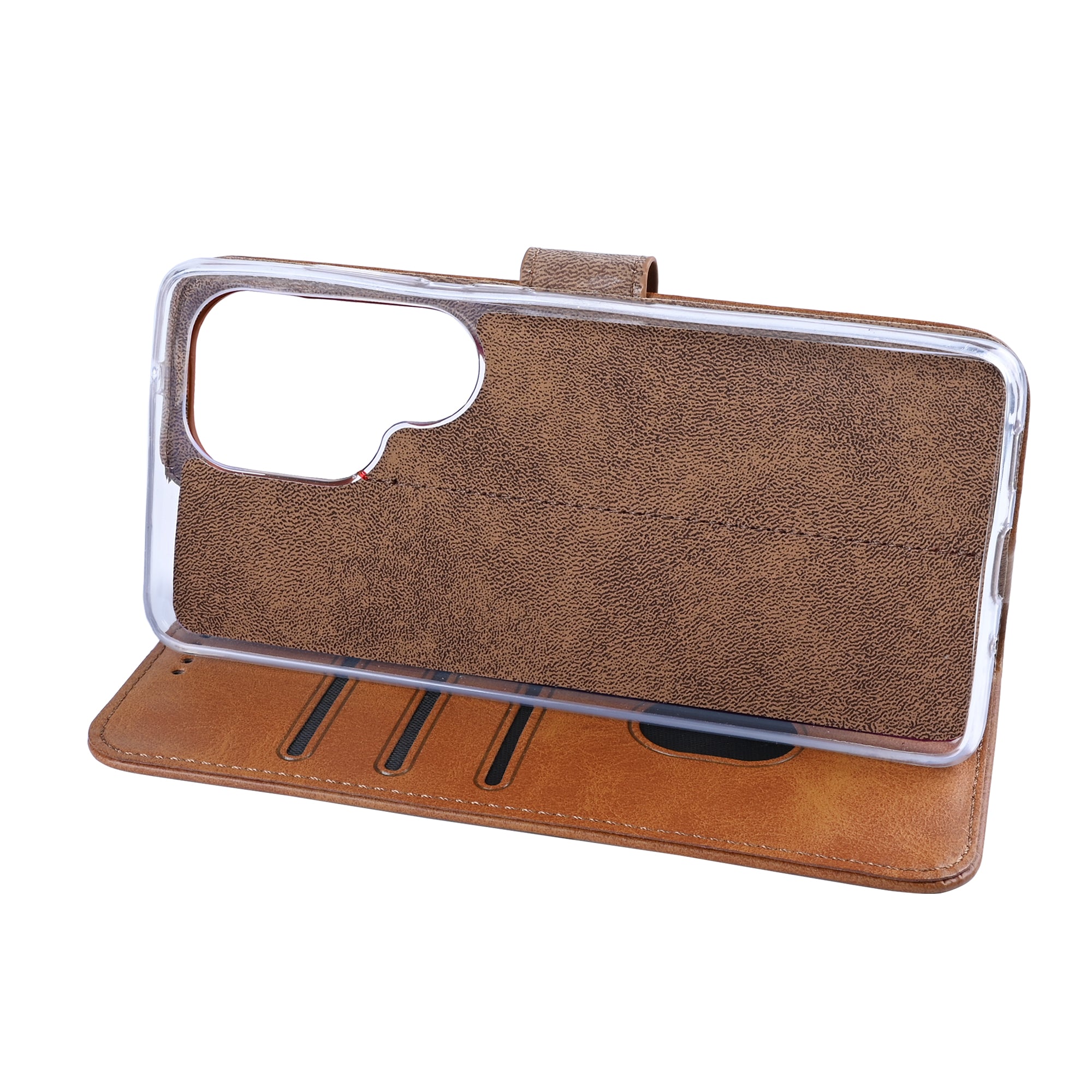 Rixus Bookcase For Samsung Galaxy S26 Ultra Light Brown